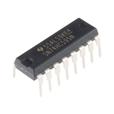 Image of an SN74HC595N integrated circuit